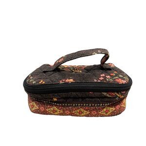 Vera Bradley Cloth Fabric Travel Pouch Jewelry Makeup GUC Chocolat Retired